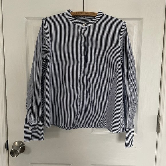 MUJI Collarless Boxy Shirt - Picture 1 of 6
